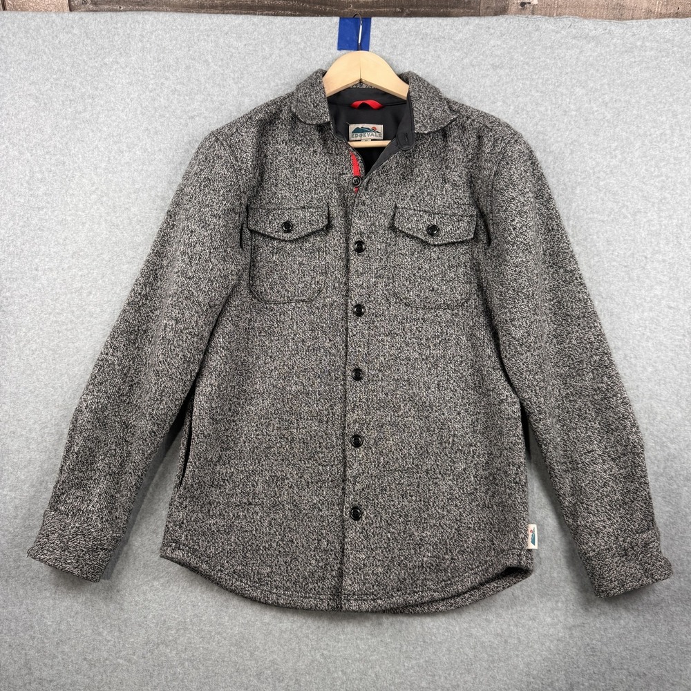 Edgevale Jacket Mens Medium Gray Button Front Shirt Jacket Outdoor Shacket